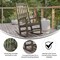 Merrick Lane Hillford Poly Resin Indoor/Outdoor Rocking Chair